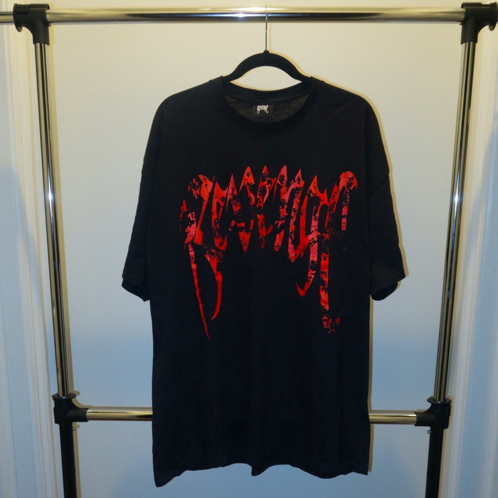 Revenge Clothing Black and Red Short Sleeve Tee